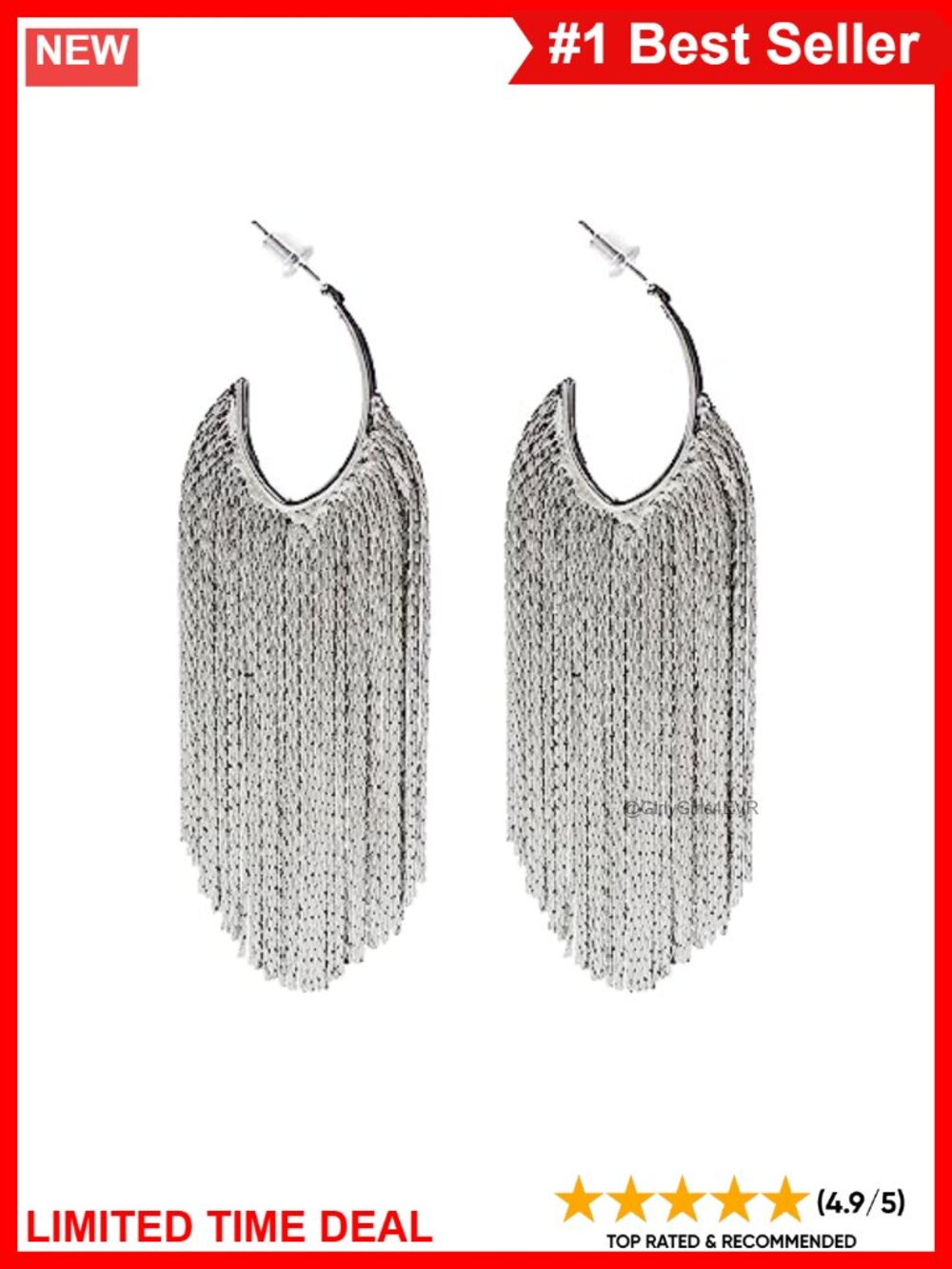 Brass Linear Tassel Drop Dangle Long Fringe Chandelier Statement Earrings